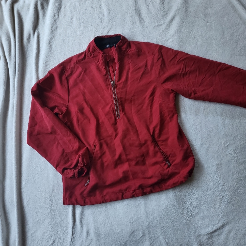 IZOD pullover red half zip women's size small